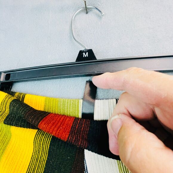 Retro 70s Boho Penny Primary Stripe Womens Sz Small High Waist Stretch Trousers - Picture 8 of 10